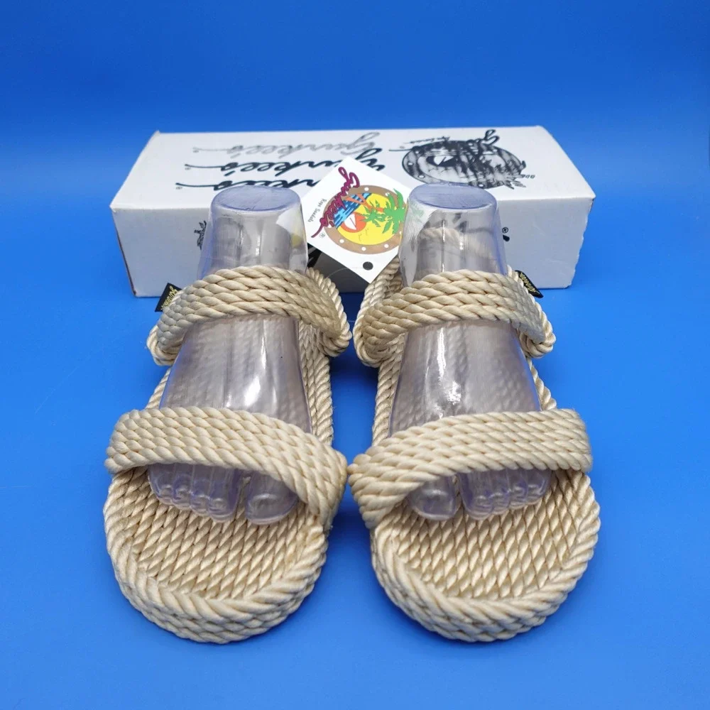 Gurkee’s Montego Rope Sandals Men’s 7.5-8 Beige New With Box